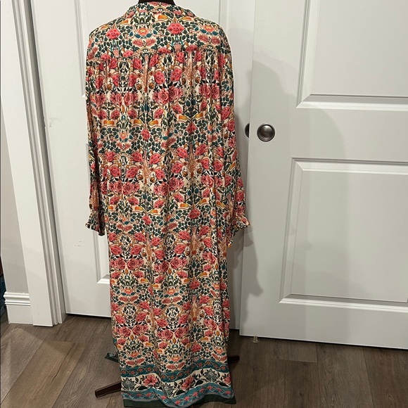 Natural Life Women’s Dara Midi Multicolor Floral Boho Tassels Dress SizeXL - Picture 7 of 11